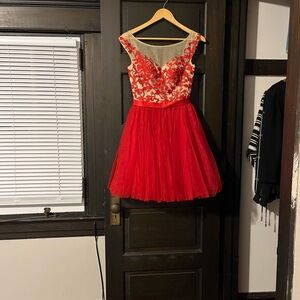 Sherri Hill Red dress. Worn once. Great condition.